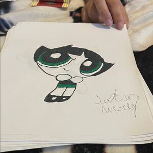 Hand-Drawn Cartoon Character Art Print